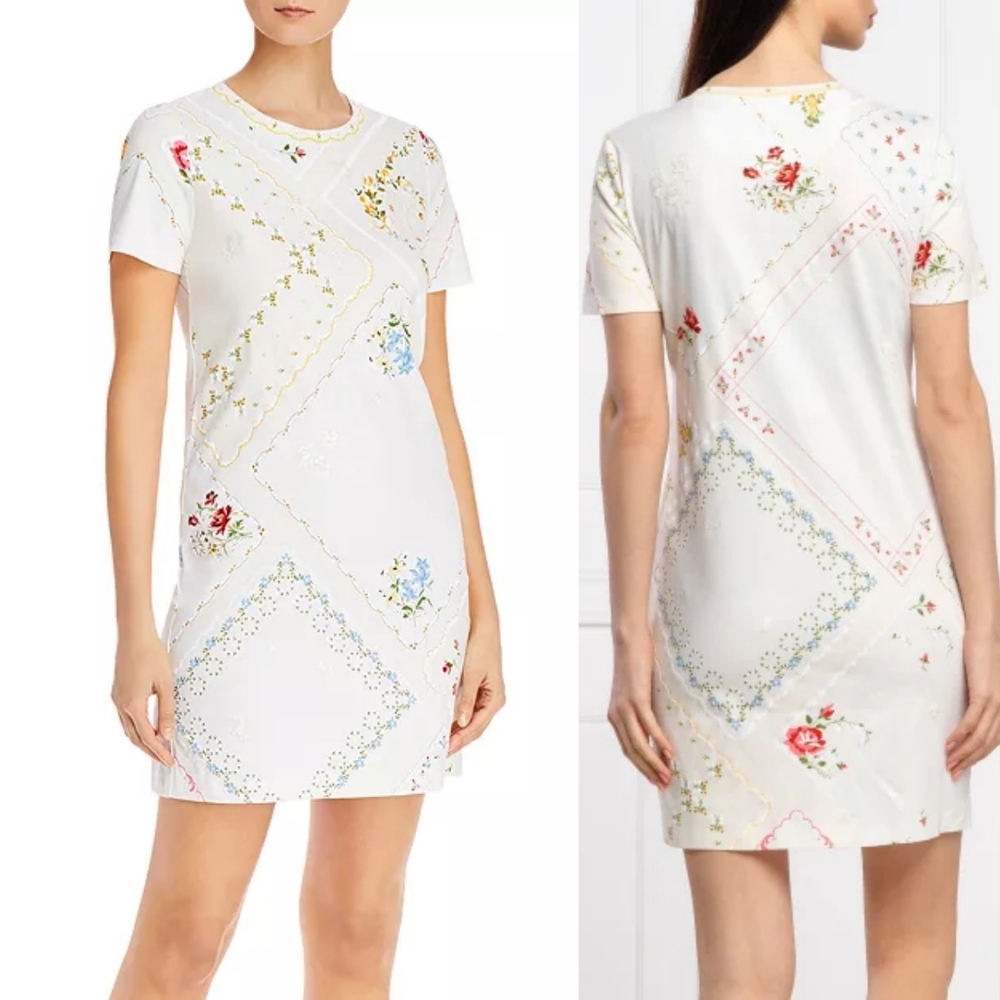 Tory Burch Handkerchief-Print T-Shirt Dress